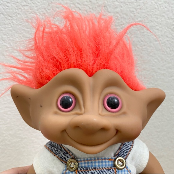 Vintage Ace Novelty Orange Hair 8” Troll Doll - Picture 9 of 11